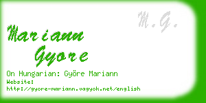 mariann gyore business card